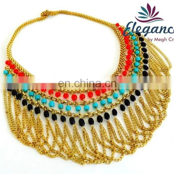 Wholesale Modern Tribal Beaded Necklace Jewelry-Indian Handmade Beaded Jewelry-wholesale Party Wear Jewelry-beach Jewelry photo-3