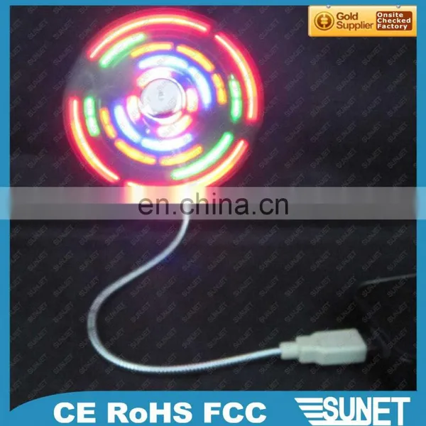Promotional Gift Led Text Message Custom Letter Flashing Custom LED Usb Fan photo-5