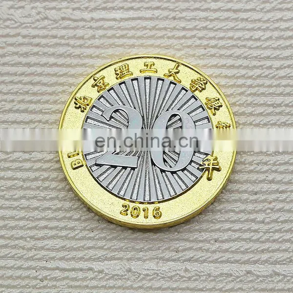 Elegant Double Metal Colors Plating Chinese Coins for Sale photo-2