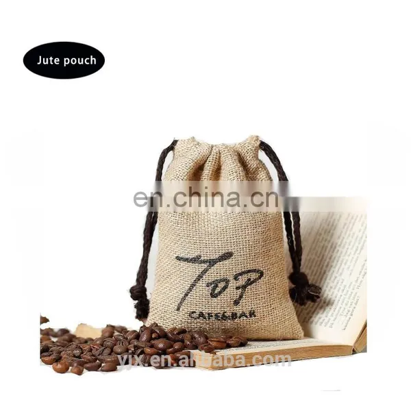 China New Products Jute Bag for Tea/small Jute Drawstring Bag