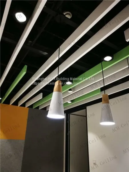 Acoustical Ceiling Suspension Systems Sound Absorbing Ceiling Baffle Boards Of Office, Meeting Room, Cinema, Gymnasium, School, Etc photo-4