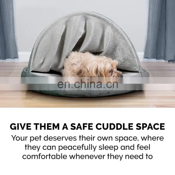 Pet Dog Bed Orthopedic Round Dog Sleeping Bag Blanket Pet Bed With Removable Cover photo-4