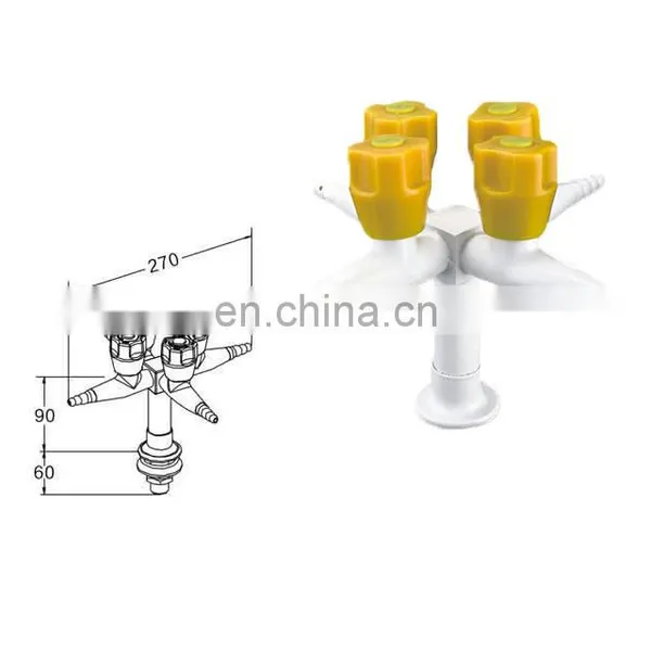 Lab Accessories 4-ways Brass Laboratory Gas Tap photo-2