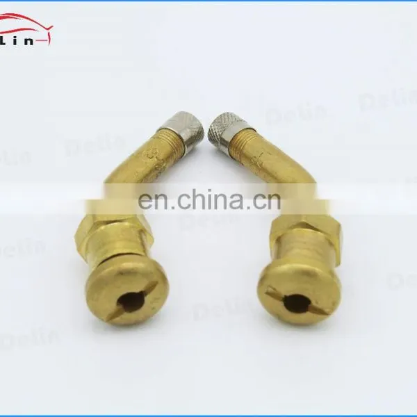 DeLin Truck Single Bend Tyre Valve Tractor Brass Factory Seal Clamp-in Tyre Valve V3-20-1HX photo-2