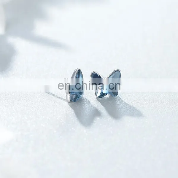 Custom Sterling Silver 925 Wholesale Pure Gold Jewelry Butterfly Hoop Earrings photo-2