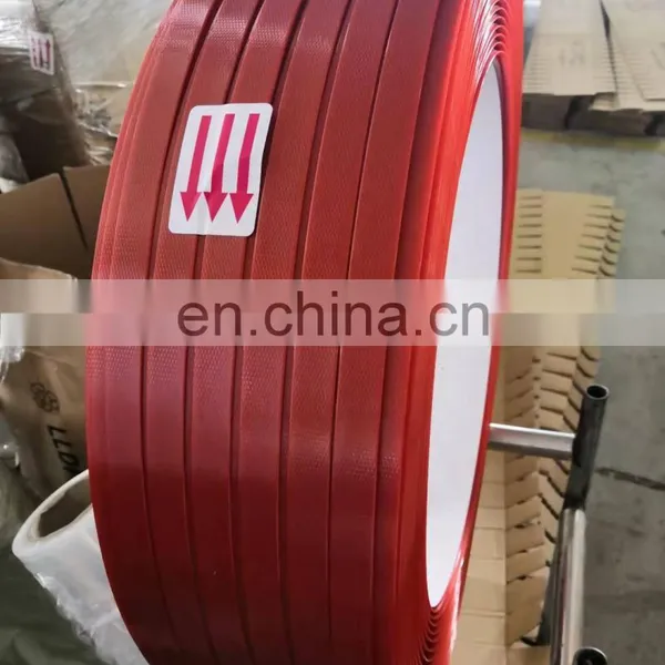 Colorful Strong Tension Green Embossed Plastic PET Strap Roll Polyester Pallet Strapping Belt for Cargo Packing photo-3