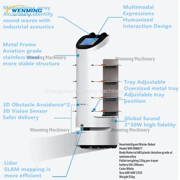 Food Delivery Robot Service Robot In Restaurant Waiter Robot Waiter For Restaurant Intelligent Robot photo-3
