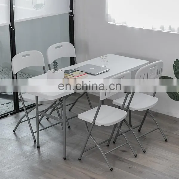 Factory Direct Supply Sturdy Rust Resistant Bar Banquet Plastic Folding Tables and Chairs for Events Outdoor Table photo-4