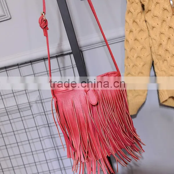 C88891A Hot Sale Ladies Chain Fringe Shoulder Bag Tassels Chain Bags photo-3