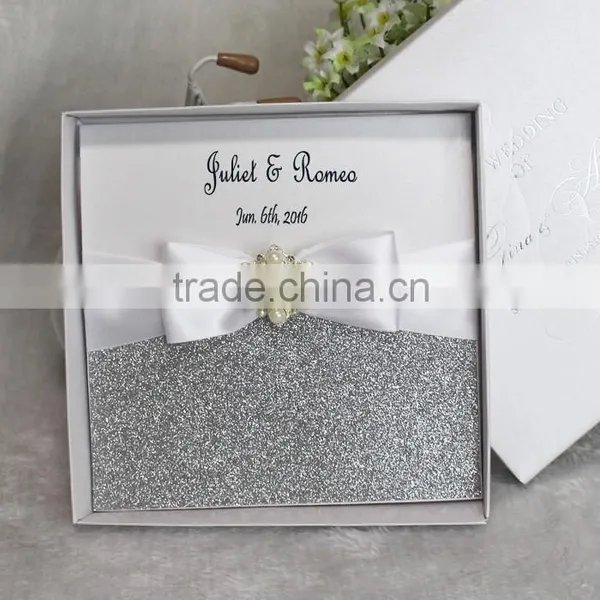 Customized Nice Particular DIY Brooch Card Elegant Wedding Invitations photo-6