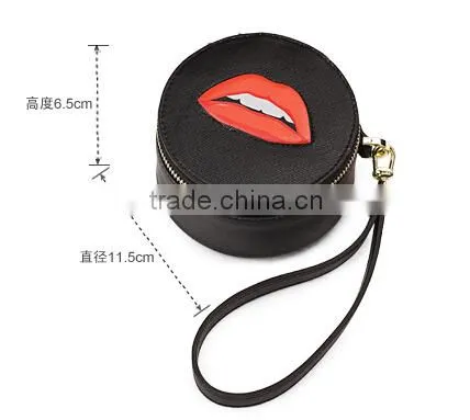New Design PU Leather or Genuine Saffiano Leather Lady Small Change Purse Coin Holder Bag With Zip photo-3
