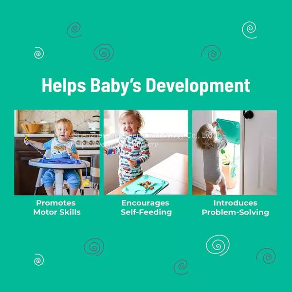 DROP Proof Custom Non-Slip 8.5 x 11 in Silicone Suction Placemat Baby Toy Mat Green Blue Pink Suction Silicone Placemat for Baby photo-2