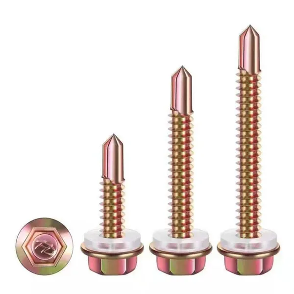 Hexagonal Head Self Drilling Screw C1022 Yellow Zinc