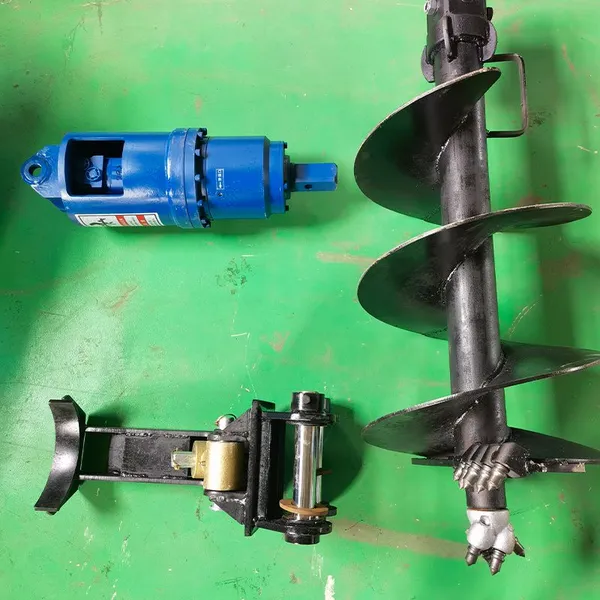 3.5 Ton Hydraulic Excavator Attachments Earth Auger Drill Borehole Attachment Application Well Drill photo-5