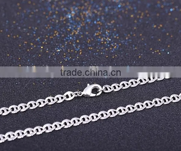 2015 Wholesale Simple Design Fashion Jewelry Rhodium Plated Cheap Short Chain Necklace photo-6