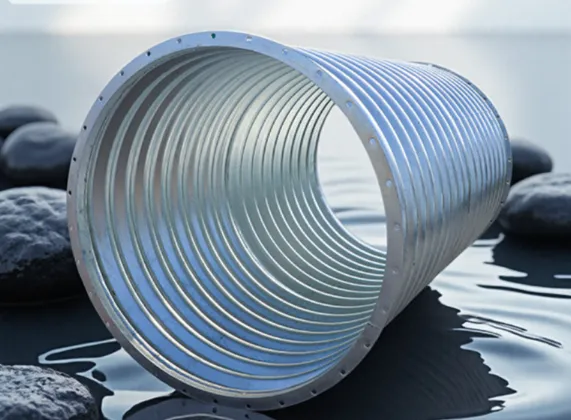 Large Size 1000mm 1200mm Hot Dip Zinc Corrugated Metal Culvert Pipe Q235 Galvanized Corrugated Steel Pipe