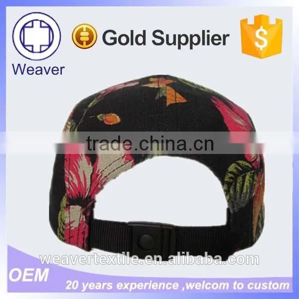 Hot China Products Wholesale Floral Print Pineapple 5 Panel Snapback Camp Cap / Corona 5 Panel Hat photo-3