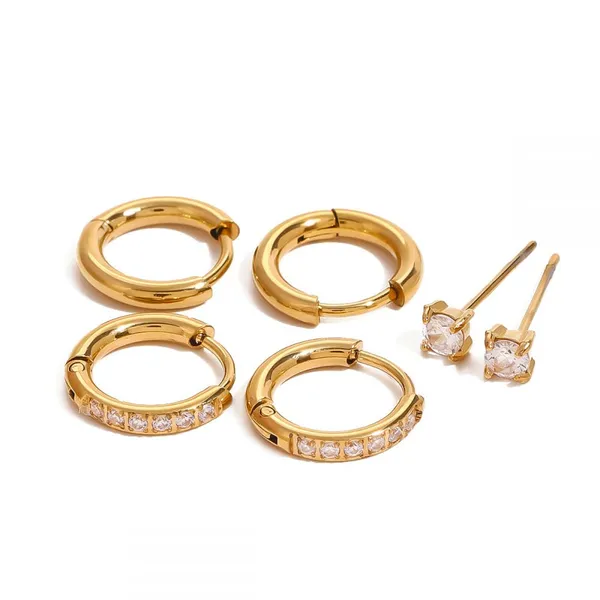 Non-Tarnish 18K Gold Plated Stainless Steel Earrings - High Quality Fashion Jewelry photo-2