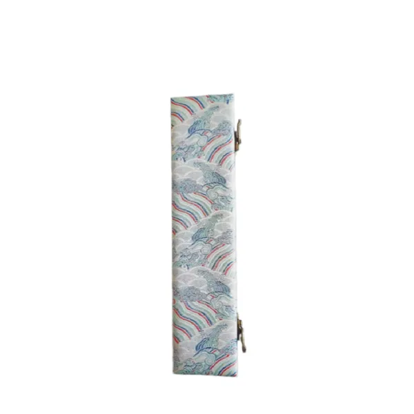 Xuan Paper Hand Scroll 100*34cm Song Brocade Box Pink Cerulean Color Gift Necklaces Box