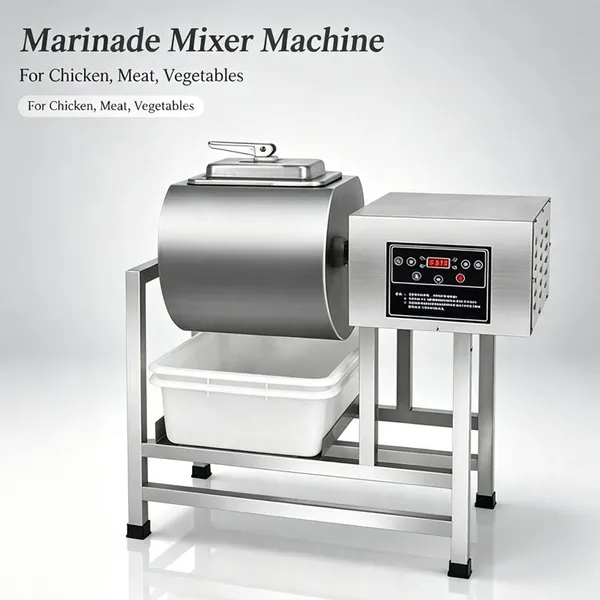 Fábrica Direta MO-Qdmech - Máquina de Tumbler de Carne em Vácuo de Aço Inox RL118 para Marinado, Embutido e Cura com Motor de Cobre Puro Personalizável