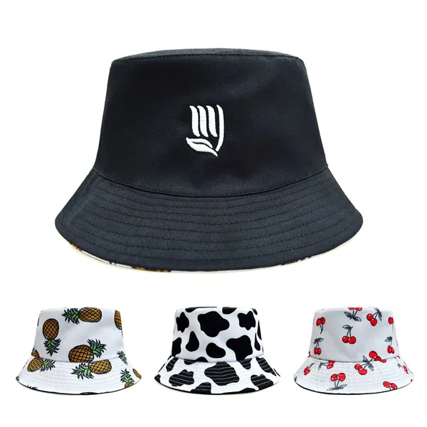Stylish Customizable Unisex Cotton Bucket Hats With Embroidery