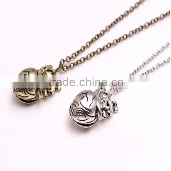 Simple Small Bell 925 Sterling Silver Necklace Antique Pendant Necklace photo-2