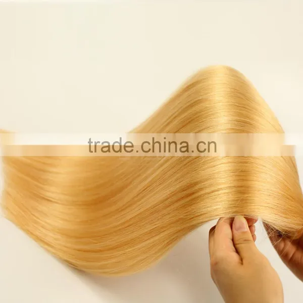 160g 180g 220g 260g Full Head Human Remy Hair Blond Clip in Hair Weaves Supplier's Choice photo-4