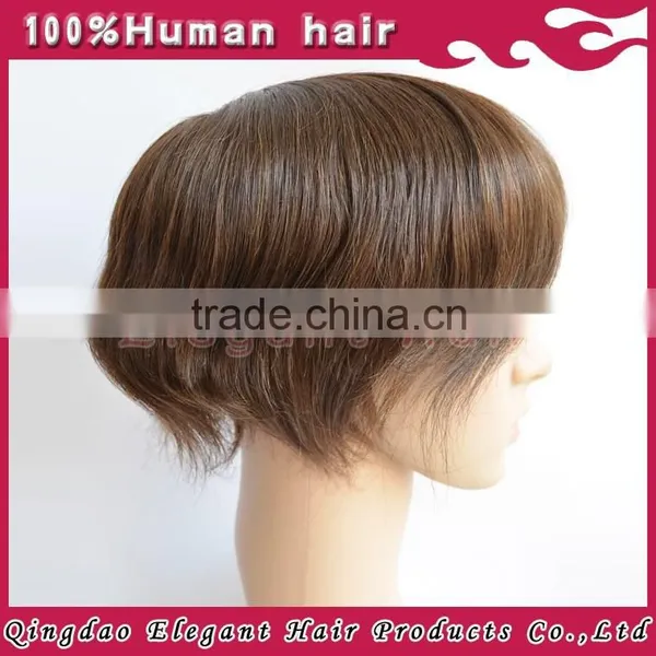 Qingdao Factory Bleached Knots 100% Human Hair Swiss Lace Toupee photo-4
