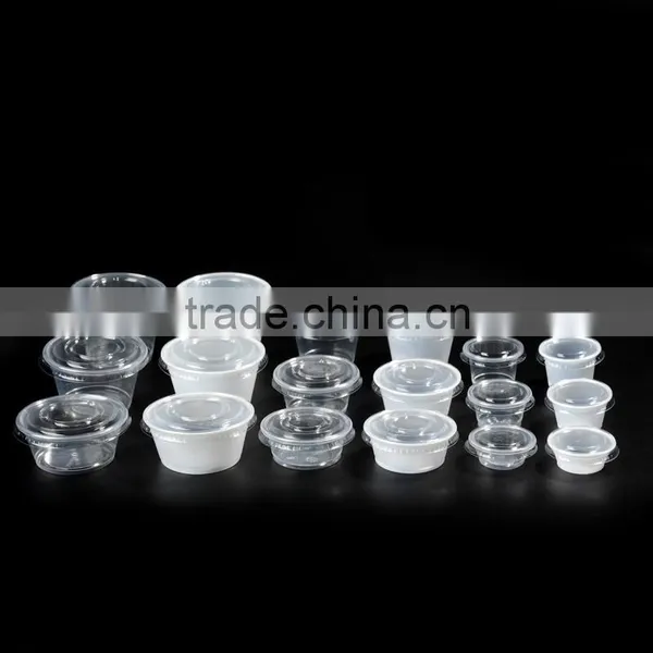 Food Grade Safe Disposable Plastic Portion Cups With Lid photo-3