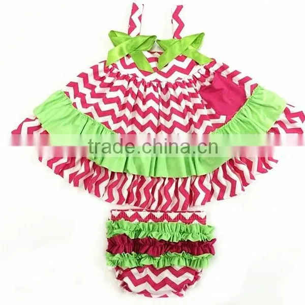 Wholesale Baby Christmas Polka Dot Swing Set With Bloomer Set Baby Boutique Swing Set