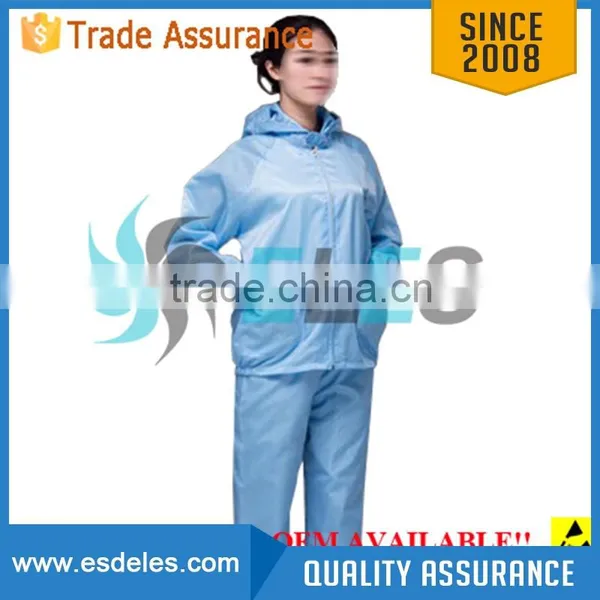 Antistatic ESD Clean Room Polyester Clothing Overcoat Smock Lab Coat Uniform Workwear Suit photo-6