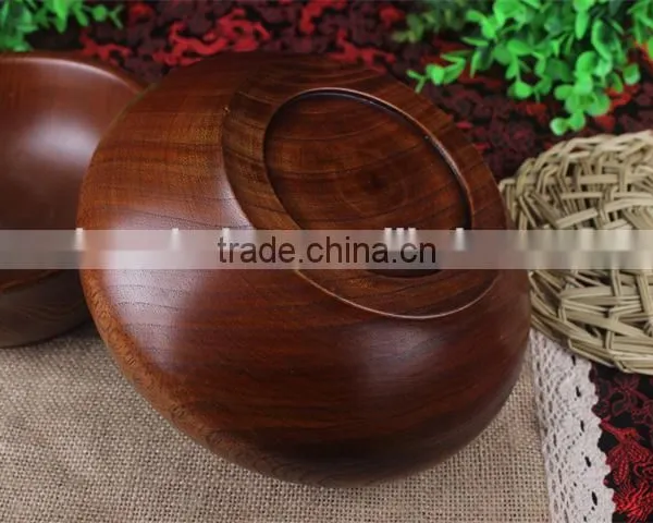 Natural Wood Tableware Wooden Bowl photo-3