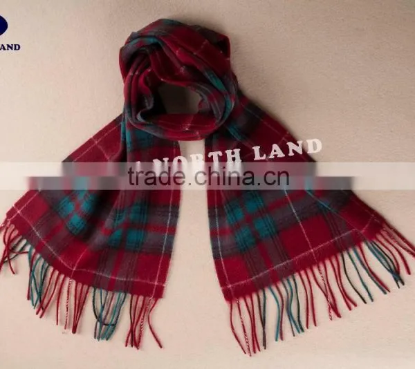 Wholesale Cashmere Red Tartan Scarf WCS14112219