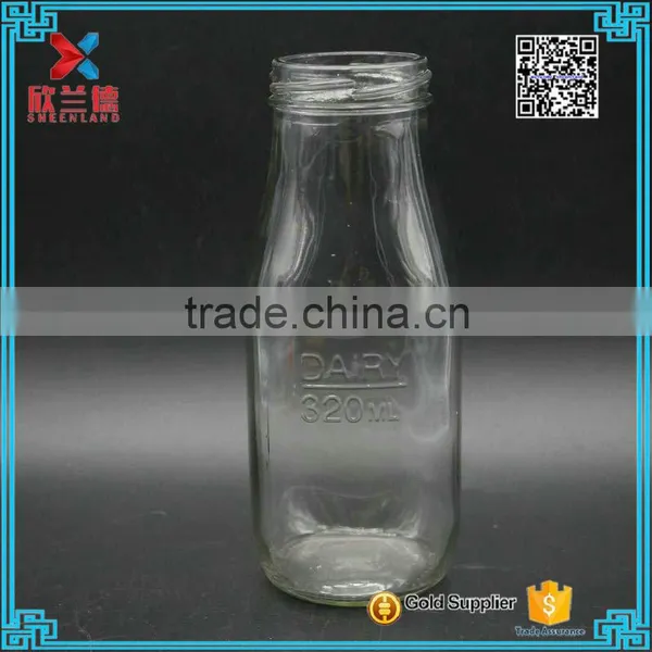 Wholesale Glass Milk Bottle With Metal Cap 320ml photo-3