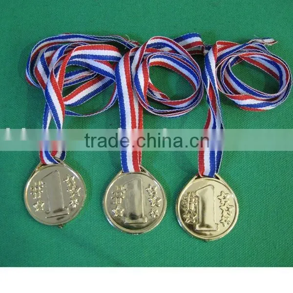 Medals and trophies for kids with ribbon