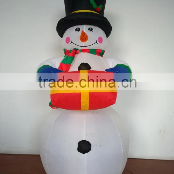 DJ-XT-59 Inflatable Giant Animation Snowman With Gift Instrument Music Christmas Yard Decoration photo-4