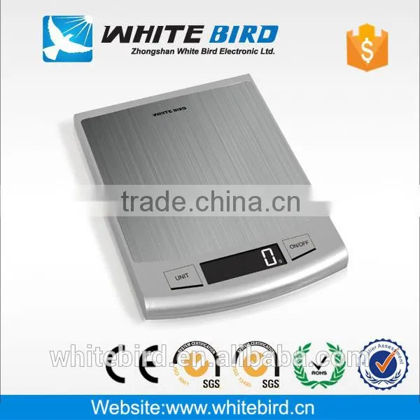 5kg/1g Brushed Stainless Steel Platform Electronic Digital Kitchen Scale photo-2