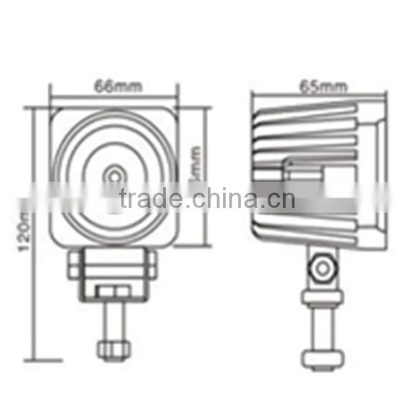 High Power 10w Led Work Light,12v Square Led Work Light for Motorcycle Offroad Car Truck photo-3