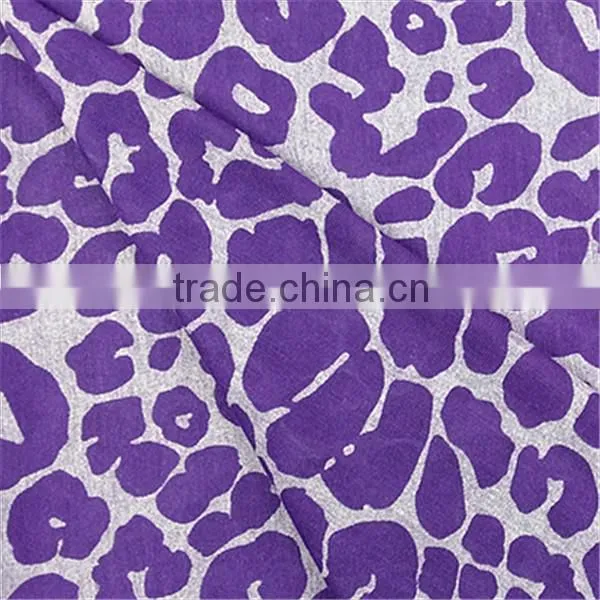 Esse Textile Knitted Fabric T/R Leopard Burnout Fabric for Garment