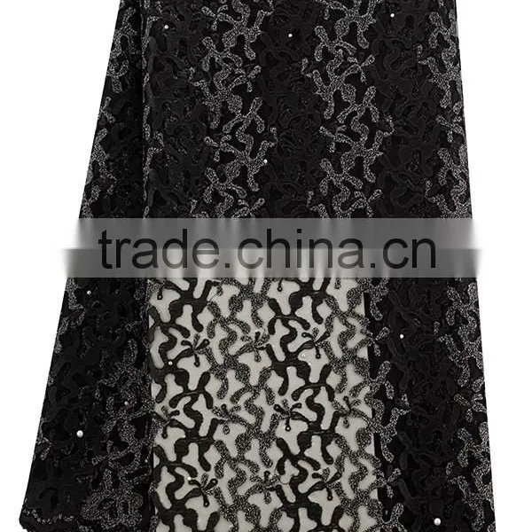 Chowleedee CL17-105 Royal Blue Tulle French Lace Fabric,top Quality French Lace Material for Dress photo-2
