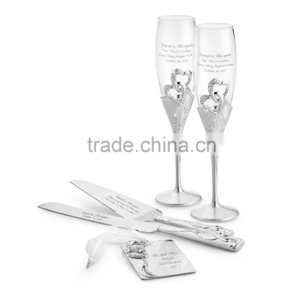 Excellent Houseware Plastic Cake Knife and Server Double Hearts Cake Serving Set photo-2