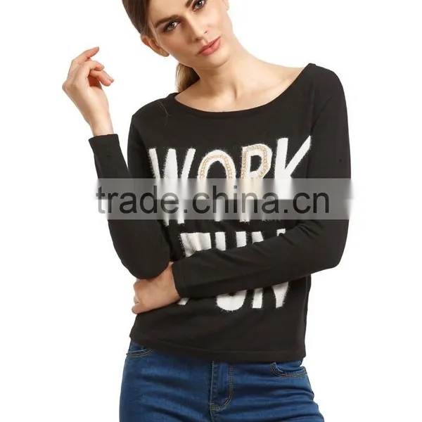 Fashion Big Letter Women Knit Sweater Wholesale China Supplier's Choice