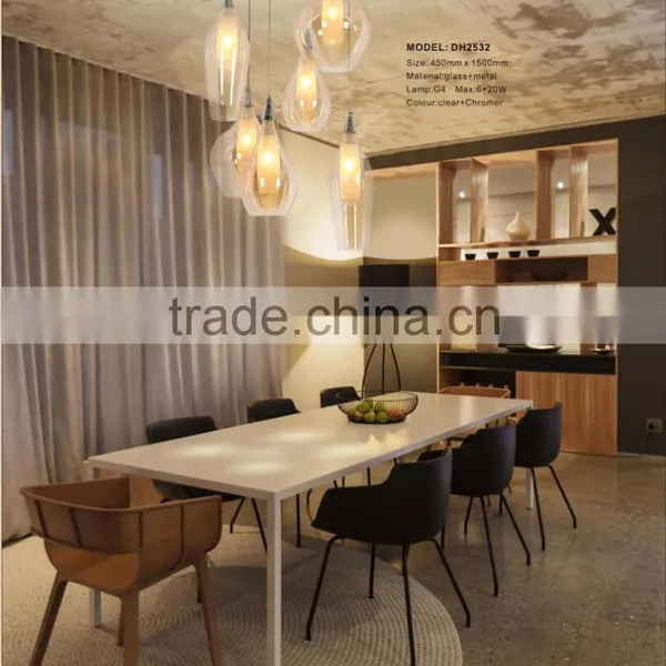 2016 Hot Sell Zhongshan Chandelier European Style G4 Modern Glass Hotel/home Using Pendant Lighting of Clear Ball Pendant Lamp Quality Choice