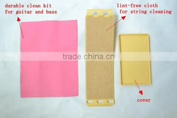Quick-Set Guitar Accessories Wool Felt Guitar Strings Cleaner With Cleaning Cloth Gift photo-3