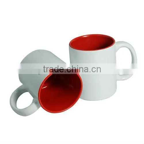 11OZ White Blank Ceramic Mug With Inner Color for Holiday Gift photo-6
