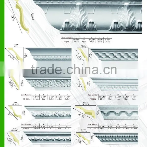 High Quality Good Price Beautiful New Modern Decorative PU Cornice Moulding photo-3