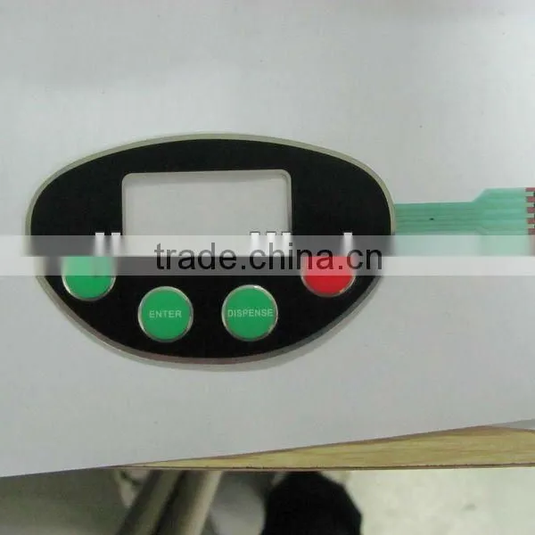 4 Push Button and a Cut Out Window Control Switch Panel Metal Dome Membrane Switch