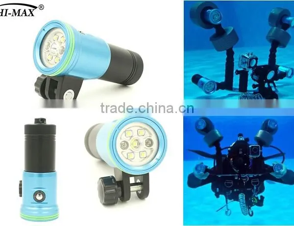 Hi-max V11 Diving Video Light 2400lm U2led White & Red Lighting Underwater Diving photo-3