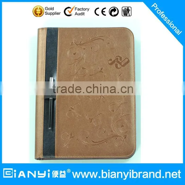Custom gift A4 A5 conference document leather presentation file folder
