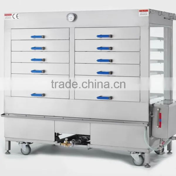 Food Display Steaming Warmer Showcase Applied for Gas